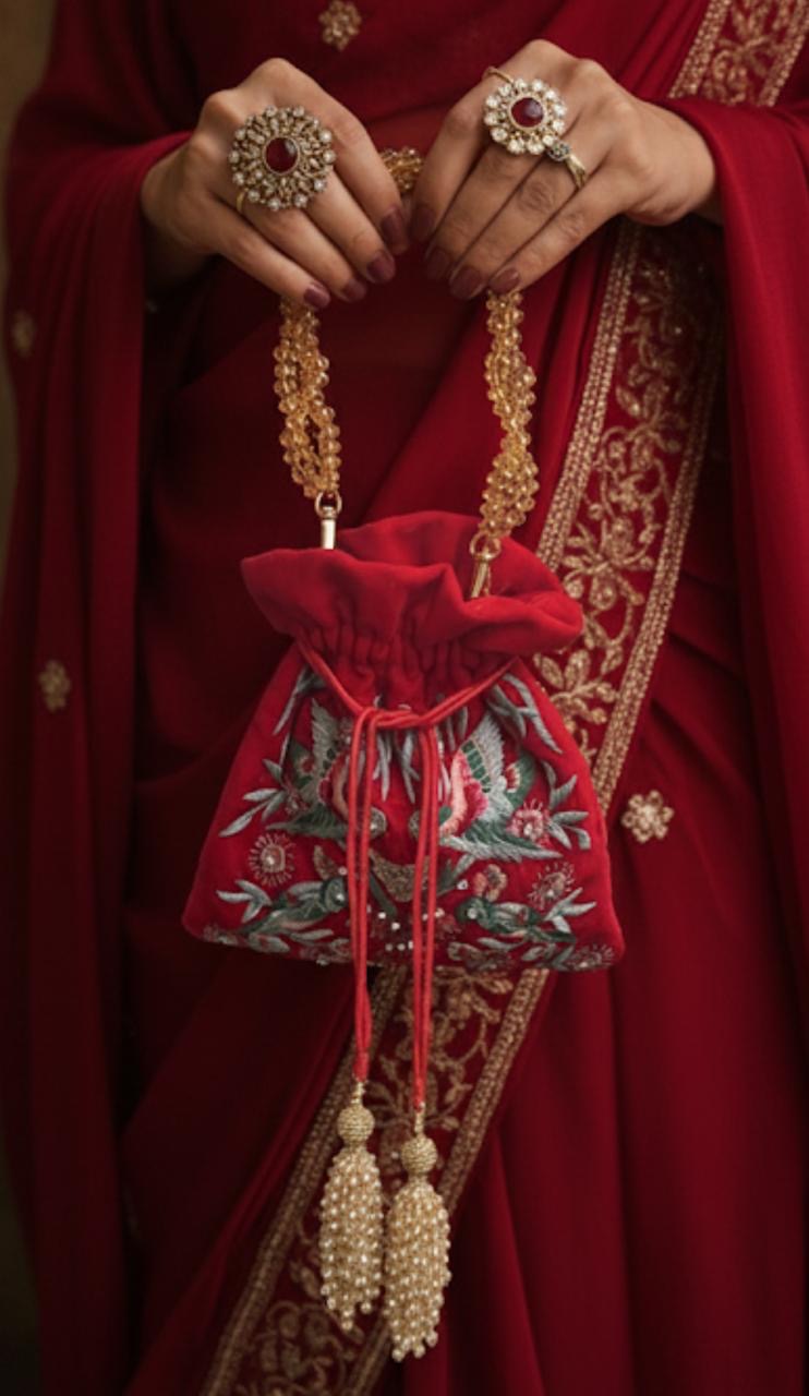 SHAHEEN EMBROIDERED POTLI BAG