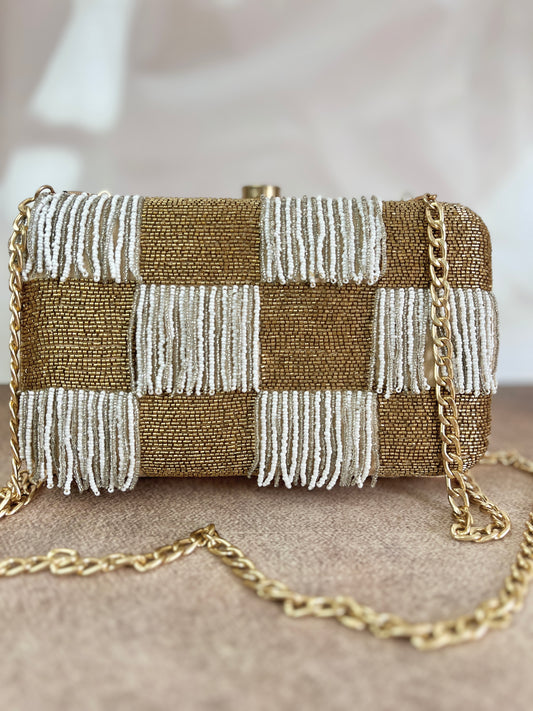 NOVA Pearl Golden Clutch
